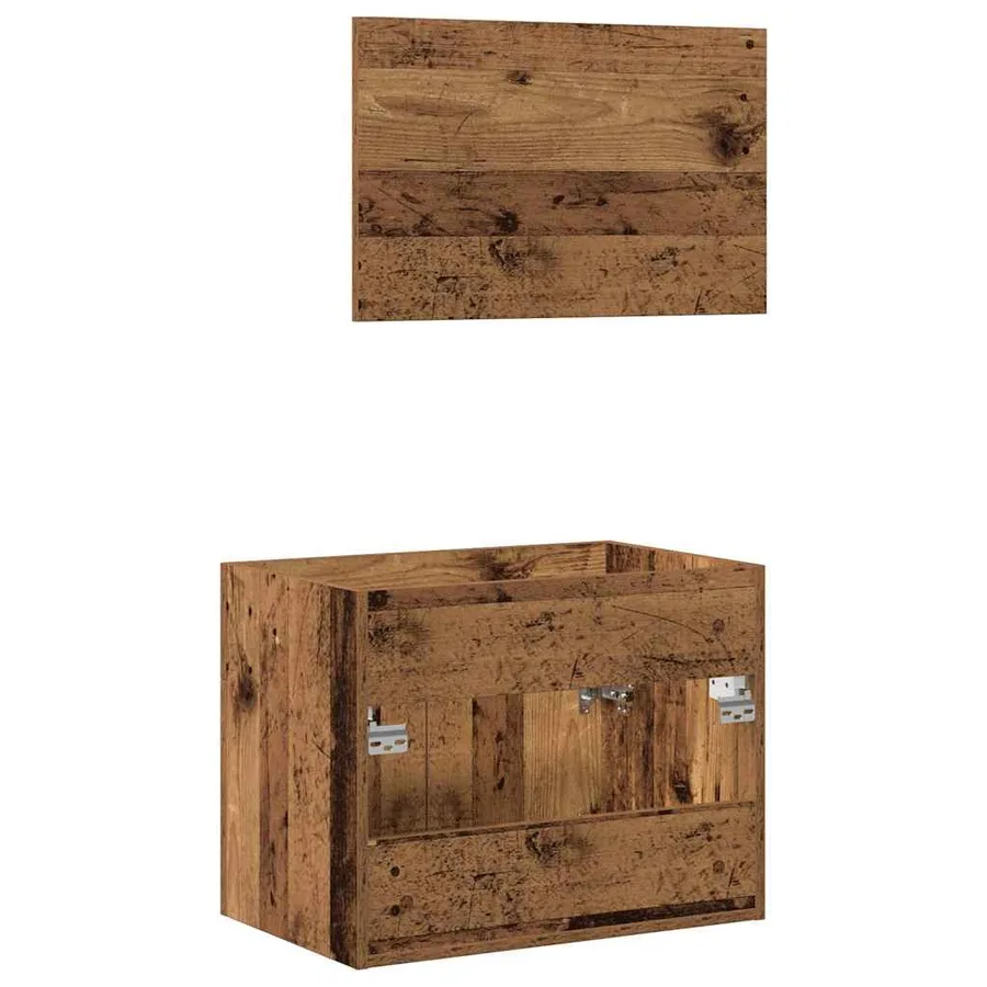 Ensemble de meubles salle de bain 2 pcs bois d'ingénierie - 8