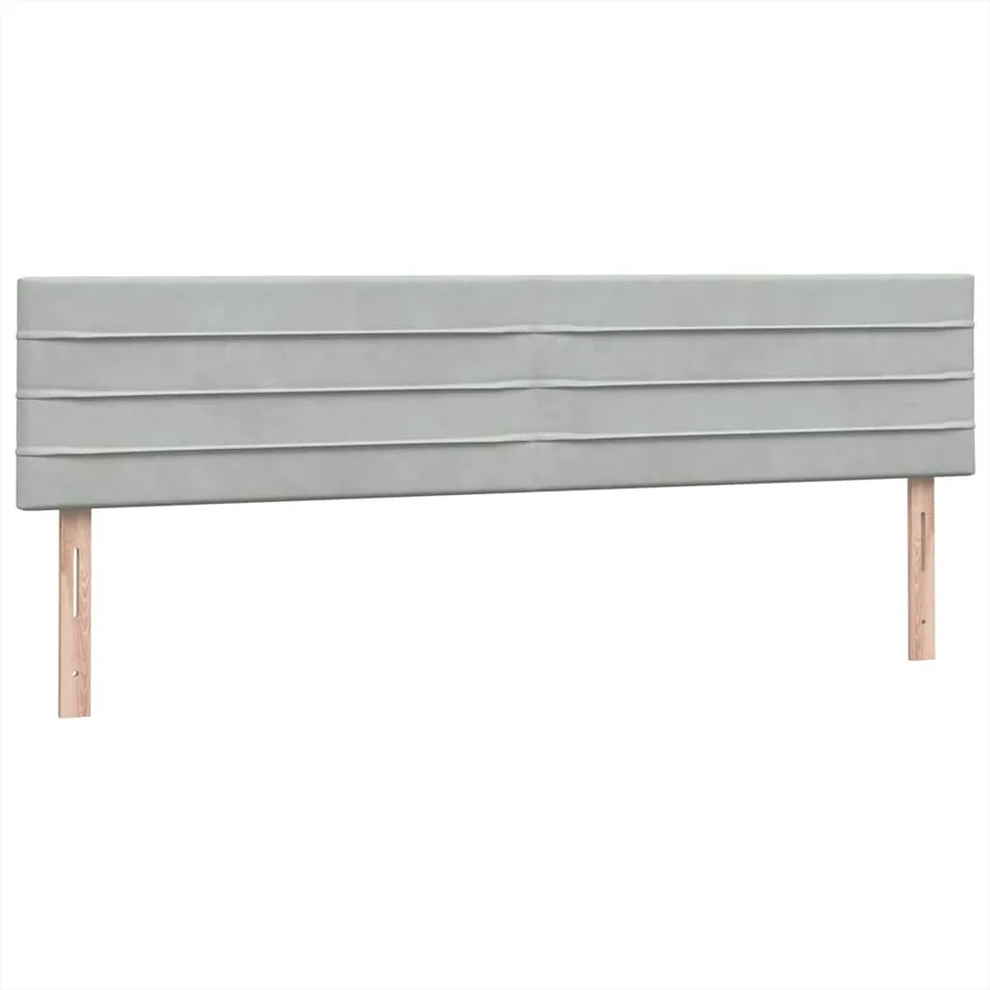 Sommier à lattes de lit et matelas gris clair 200x210cm velours - 7