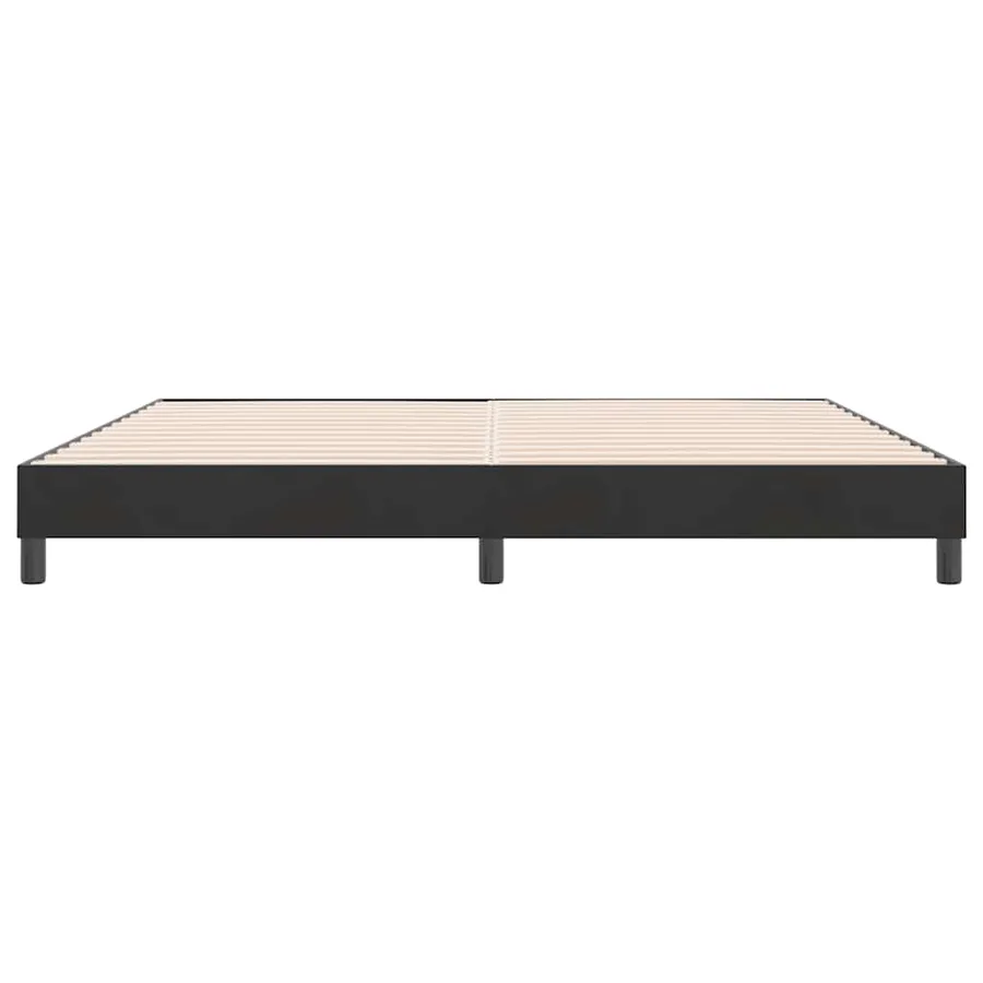 Sommier à lattes de lit sans matelas noir 180x210 cm velours - 5