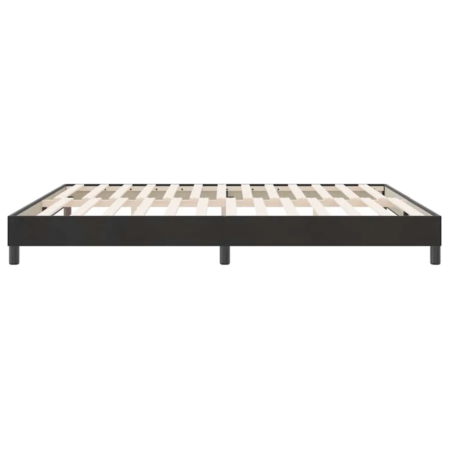 Sommier à lattes de lit sans matelas noir 180x210 cm velours - 6