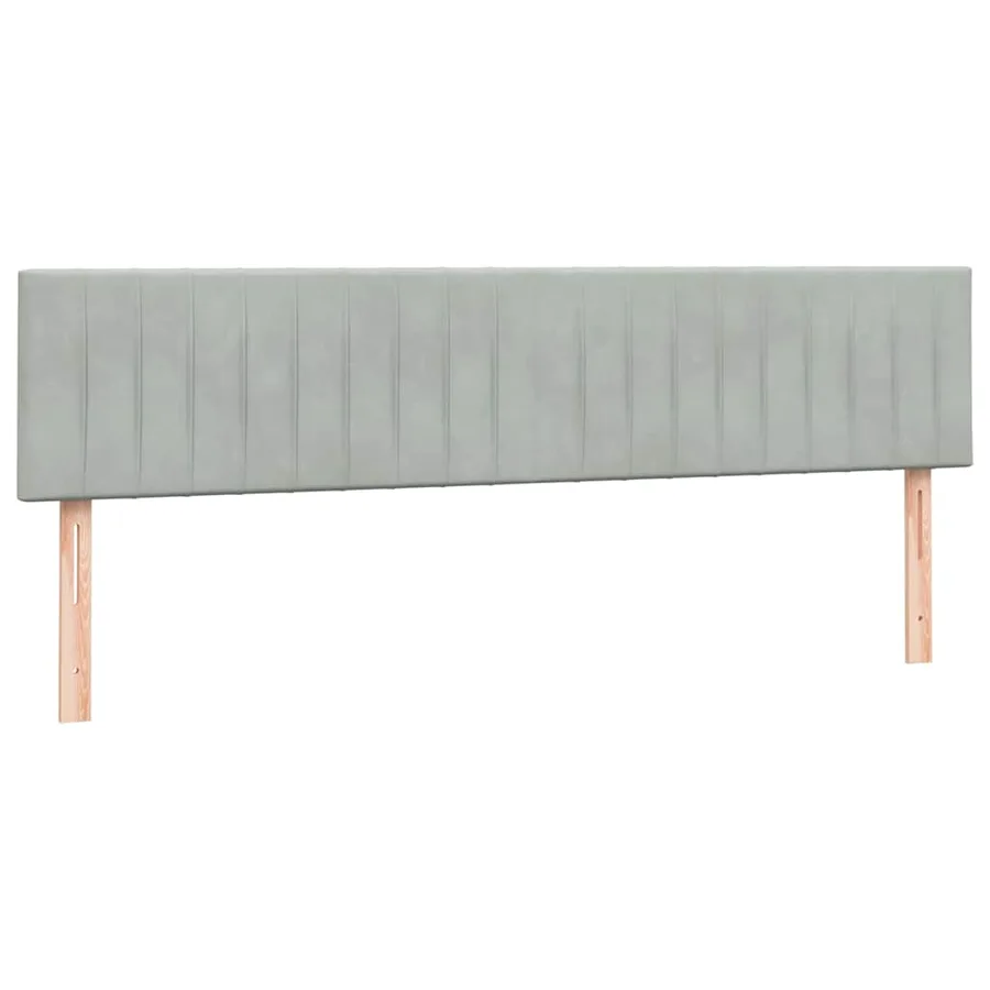 Sommier à lattes de lit et matelas gris clair 200x210cm velours - 6