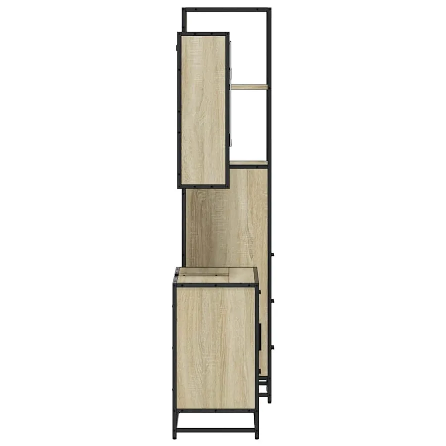 Ensemble de meubles de salle de bain 3 pcs chêne sonoma - 6
