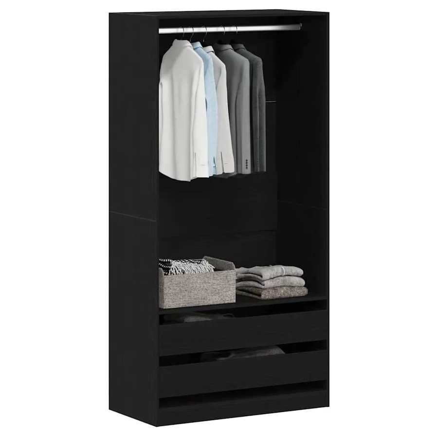 Armoire Chêne noir 100 x 50 x 200 cm Bois d'ingénierie - 3