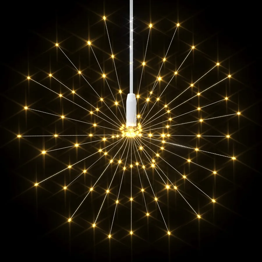 Feux d'artifice de Noël d'extérieur 10 pcs Blanc 20 cm 1400 LED - 5