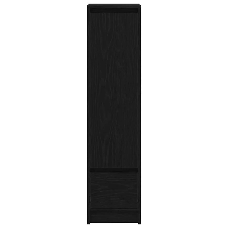 Buffet haut chêne noir 29,5x34x119,5 cm bois d'ingénierie - 6