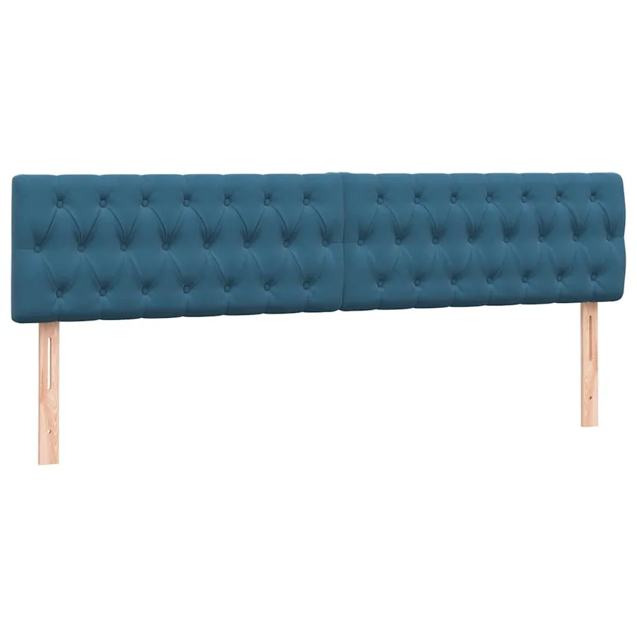 Sommier à lattes de lit et matelas bleu foncé 180x210cm velours - 7