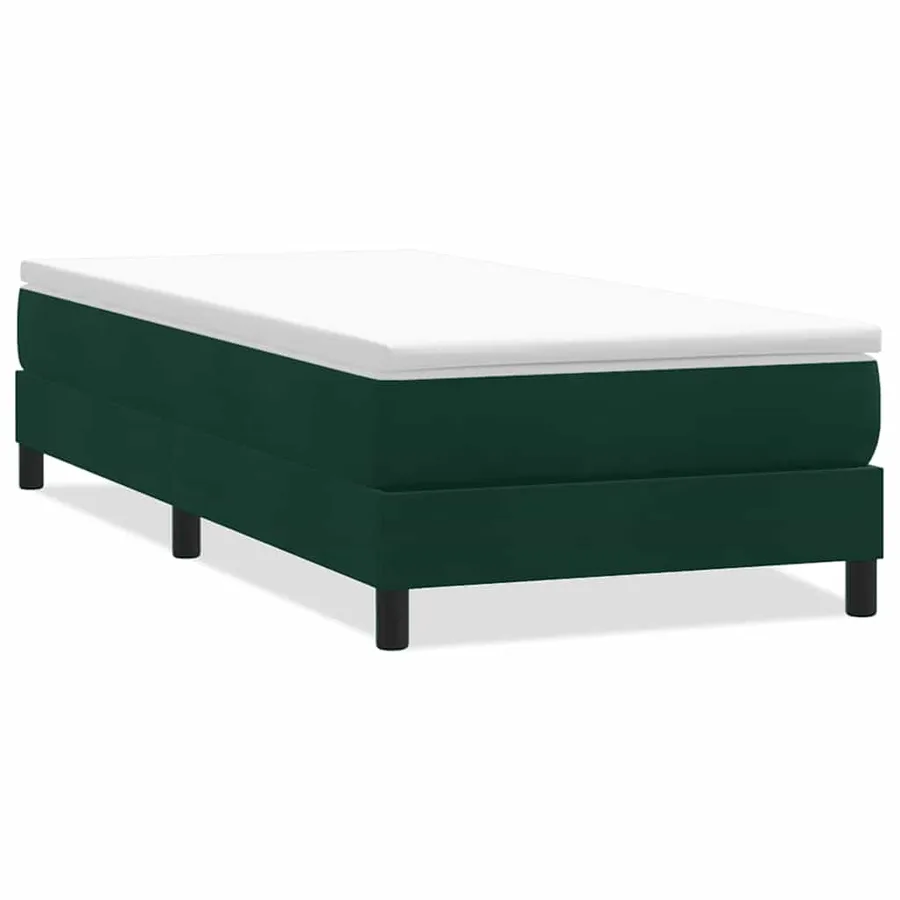 Sommier à lattes de lit sans matelas vert foncé 90x220 cm - 2