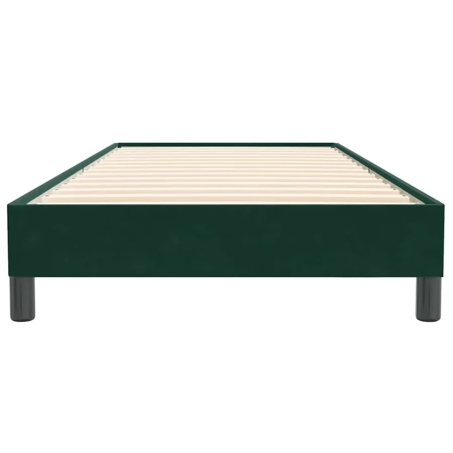 Sommier à lattes de lit sans matelas vert foncé 90x220 cm - 5