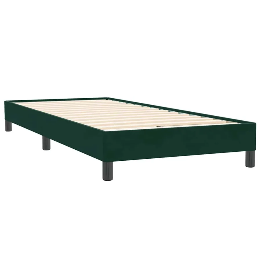 Sommier à lattes de lit sans matelas vert foncé 90x220 cm - 7