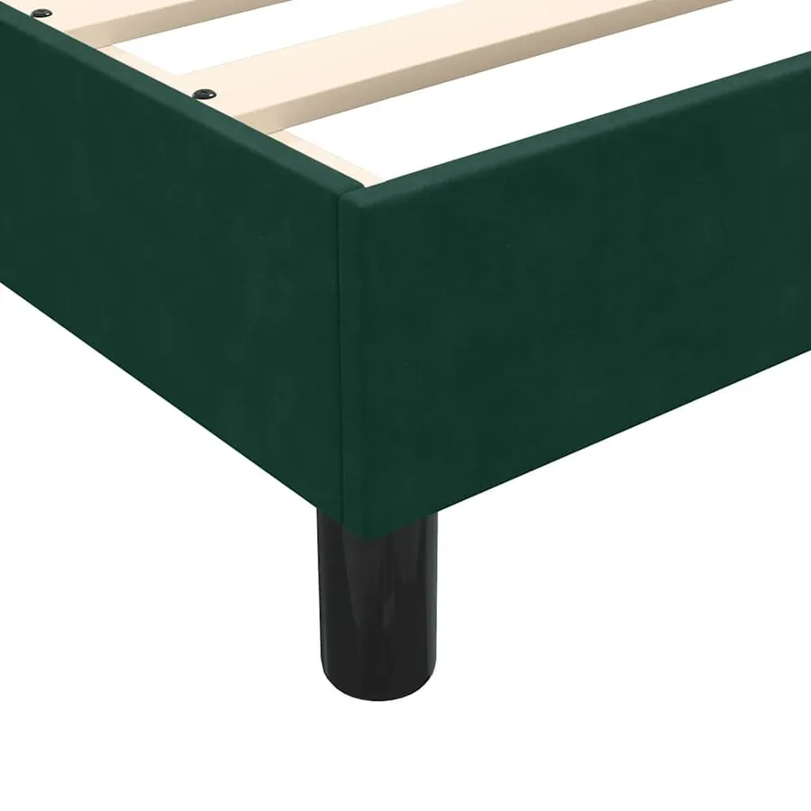 Sommier à lattes de lit sans matelas vert foncé 90x220 cm - 8