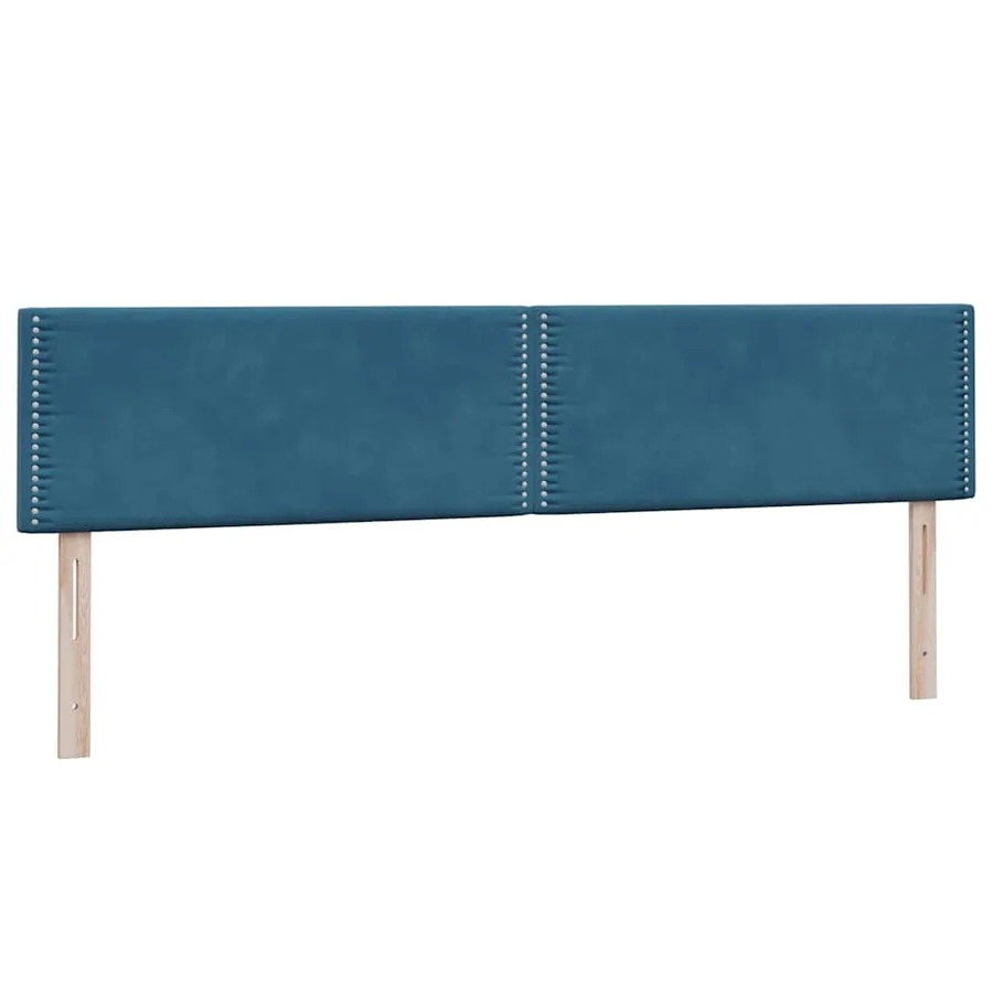 Sommier à lattes de lit et matelas bleu foncé 180x210cm velours - 6