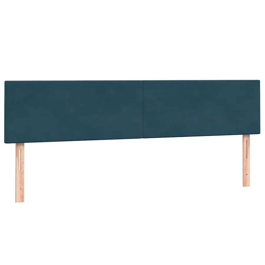 Sommier à lattes de lit et matelas bleu foncé 180x210cm velours - 5