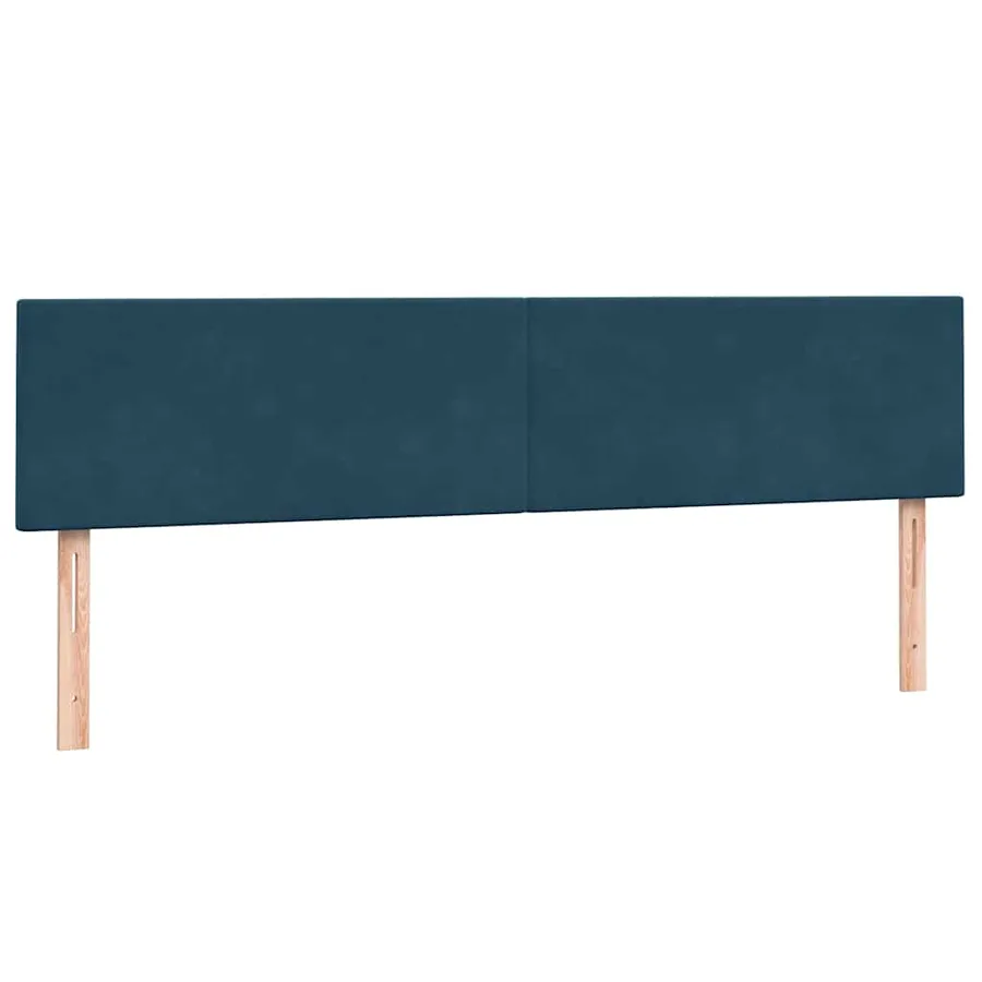 Sommier à lattes de lit et matelas bleu foncé 180x210cm velours - 7