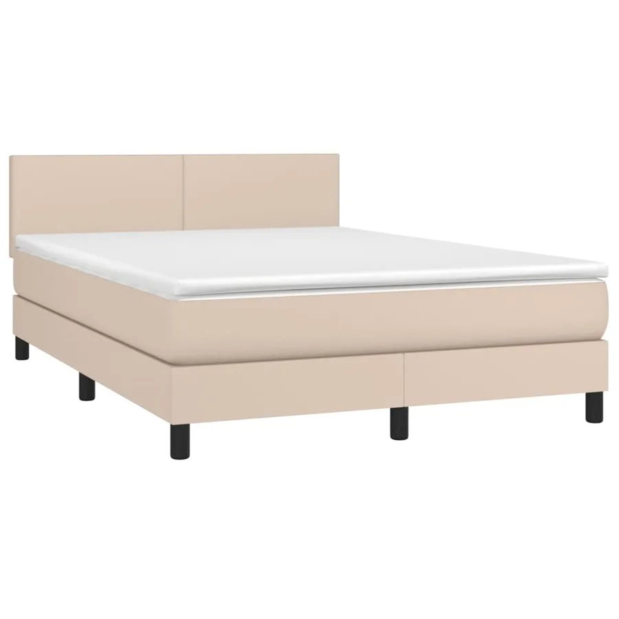 Sommier à lattes de lit avec matelas Cappuccino 140x190 cm - 3