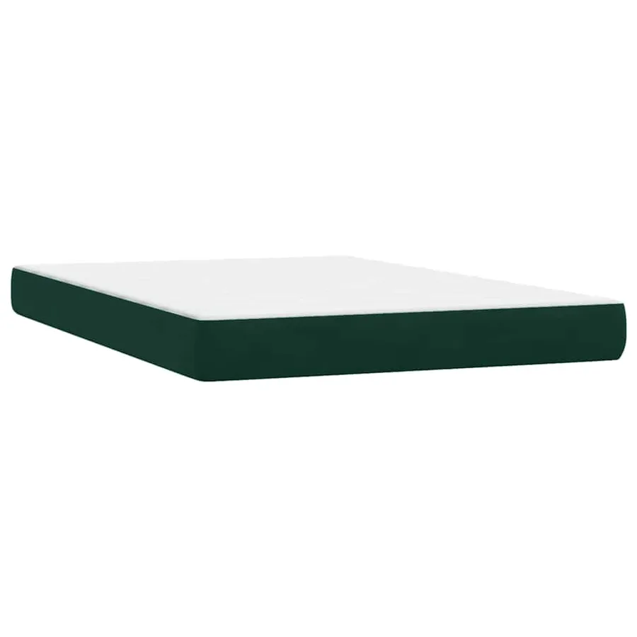 Sommier à lattes de lit et matelas vert foncé 160x210cm velours - 7
