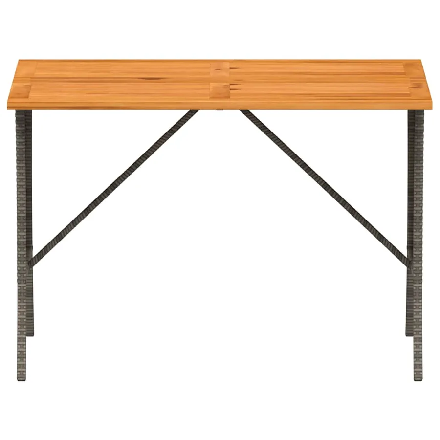 Salon de jardin avec coussins 3 pcs gris résine tressée - 8