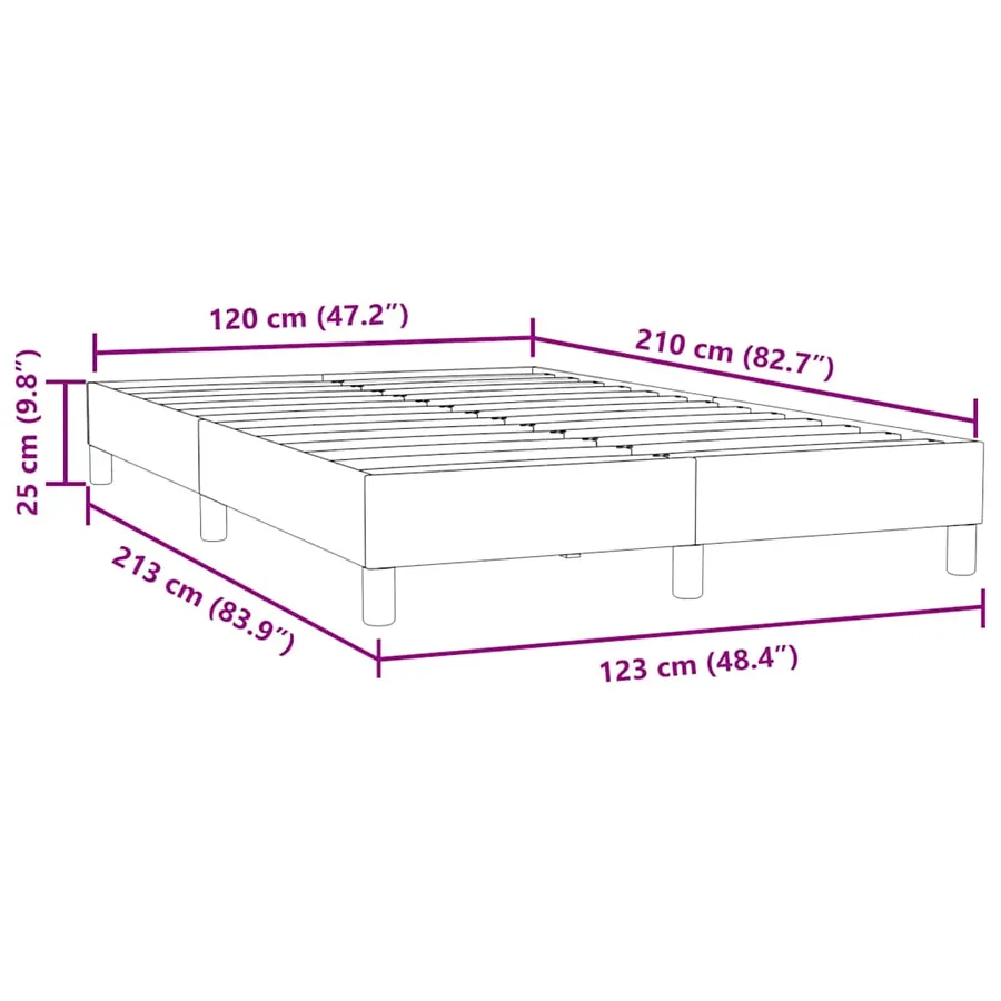 Cadre de lit sans matelas rose 120x210 cm velours - 10