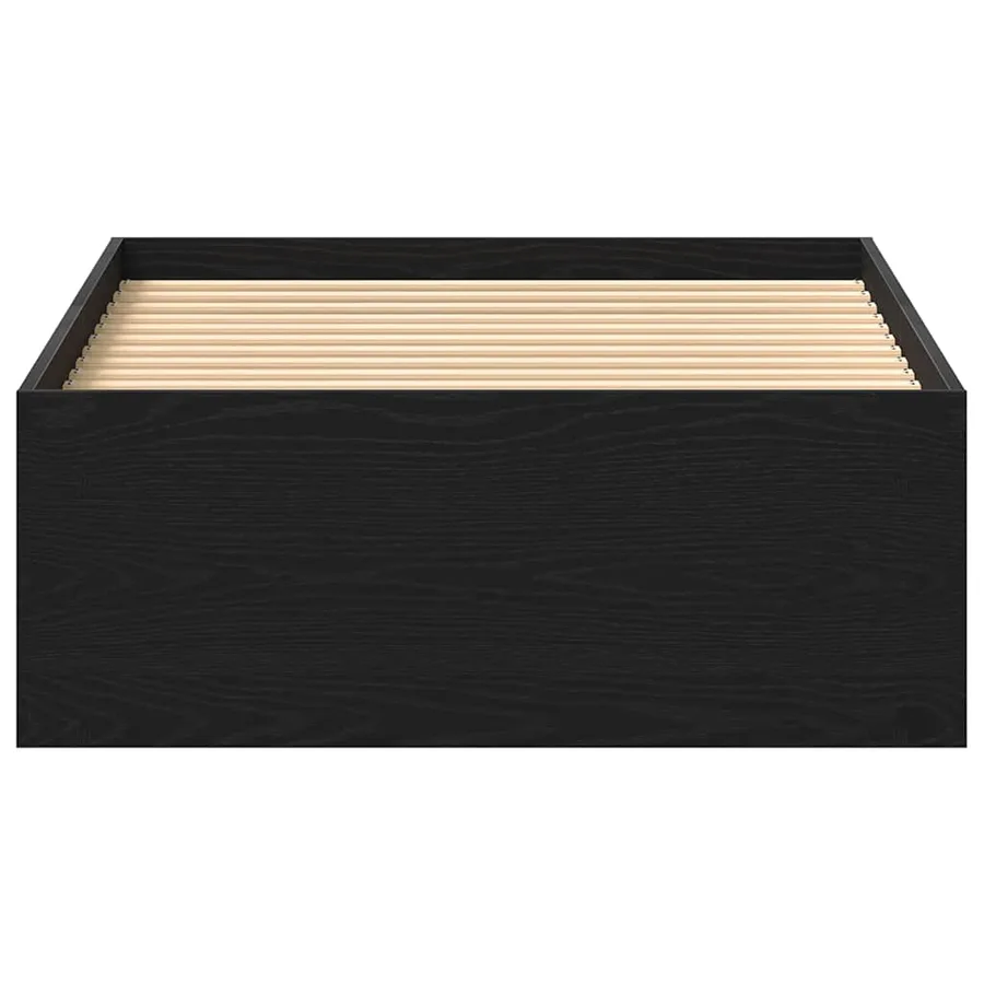 Cadre de lit sans matelas en chêne noir 90x200 cm bois d'ingénierie - 5