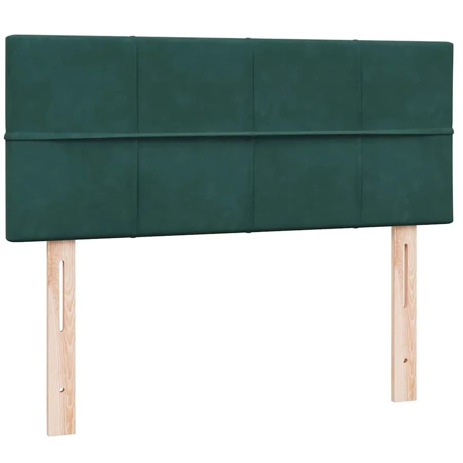 Sommier à lattes de lit et matelas et LED vert foncé 120x210cm velours - 7