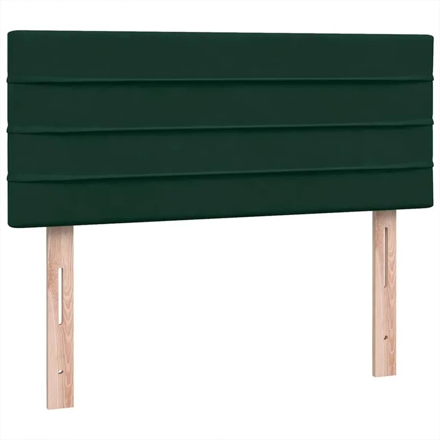 Sommier à lattes de lit et matelas vert foncé 120x210cm velours - 7