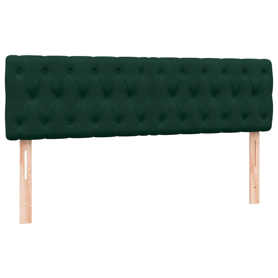 Sommier à lattes de lit et matelas vert foncé 140x210cm velours - 7