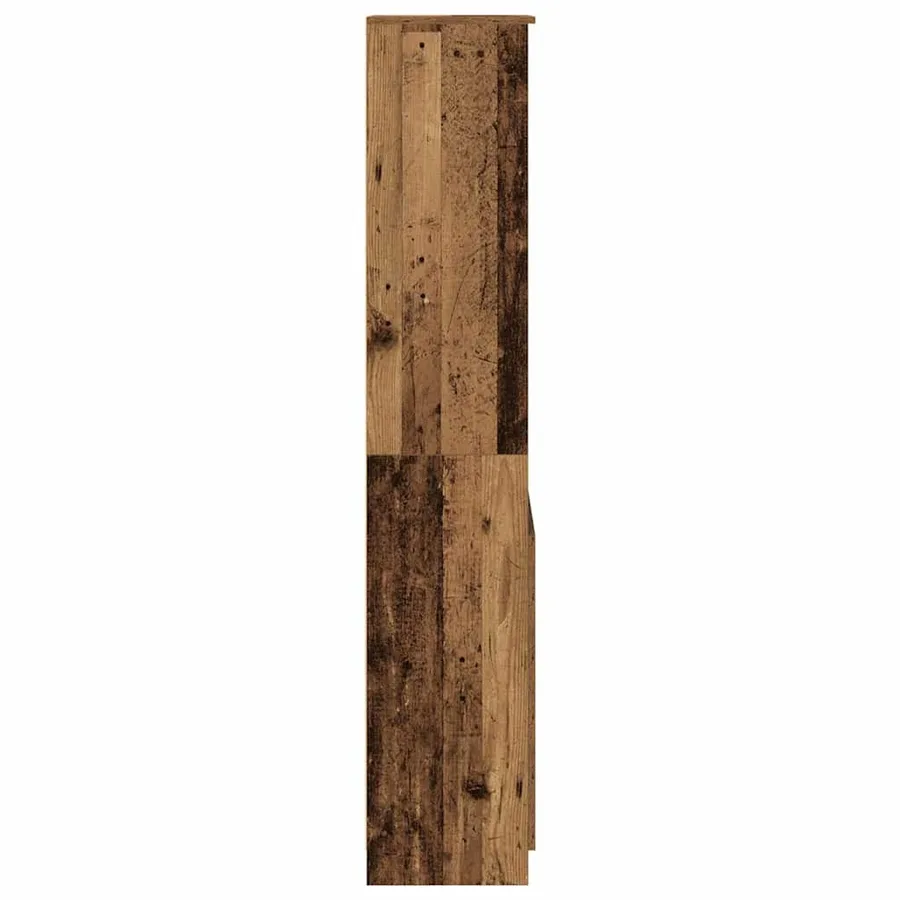 Buffet haut vieux bois 50x35x180 cm bois d'ingénierie - 7