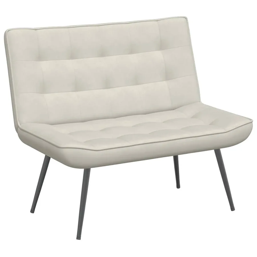 Banc crème 110x74x84 cm velours - 2