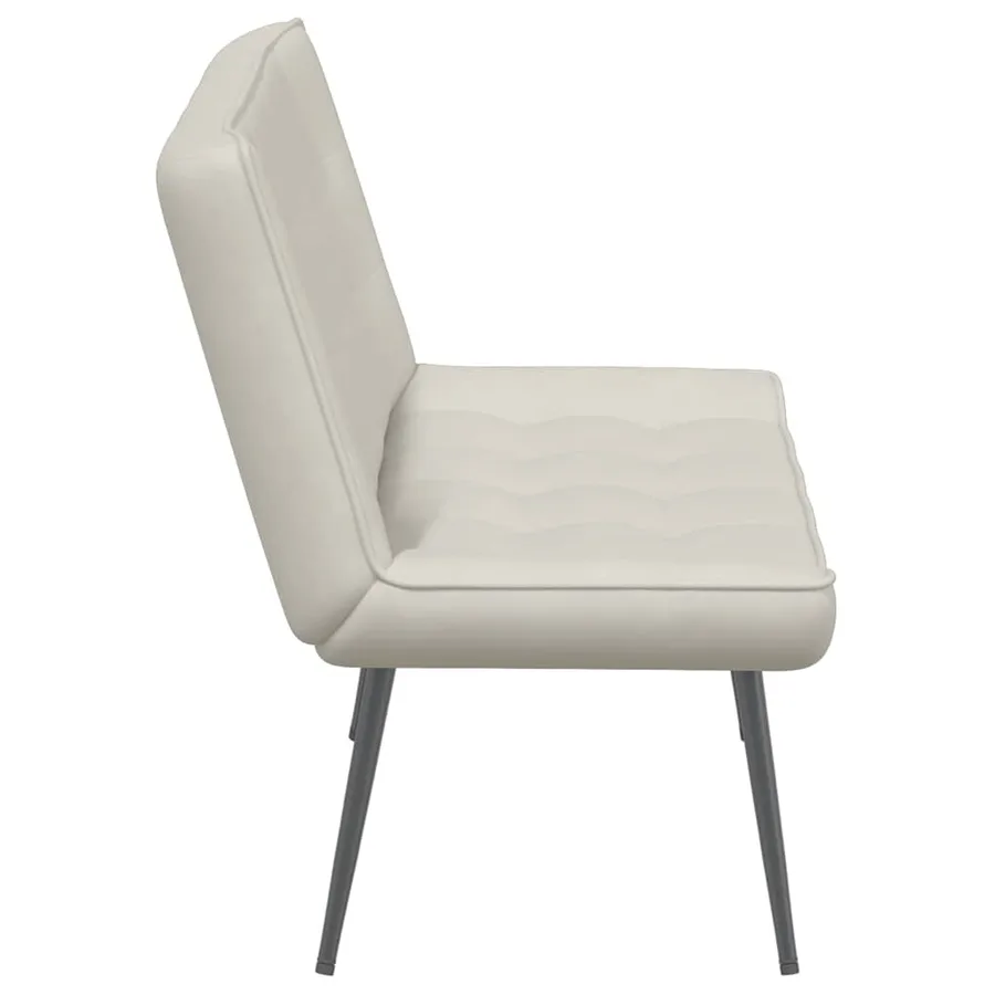 Banc crème 110x74x84 cm velours - 5