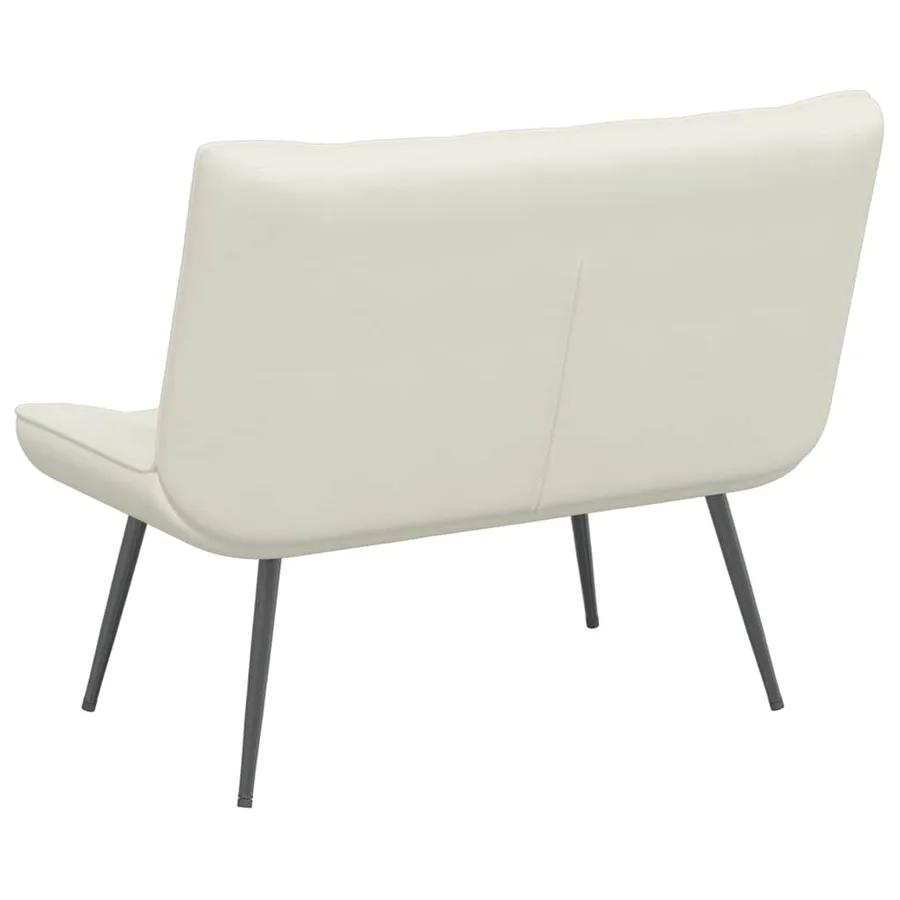 Banc crème 110x74x84 cm velours - 6