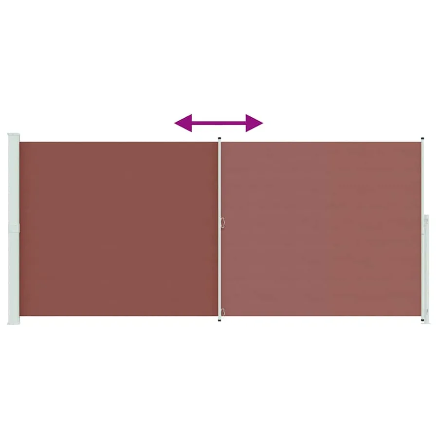 Auvent latéral rétractable de patio 220x500 cm Marron - 7