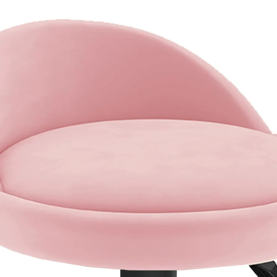 Tabourets de bar lot de 2 rose velours - 8