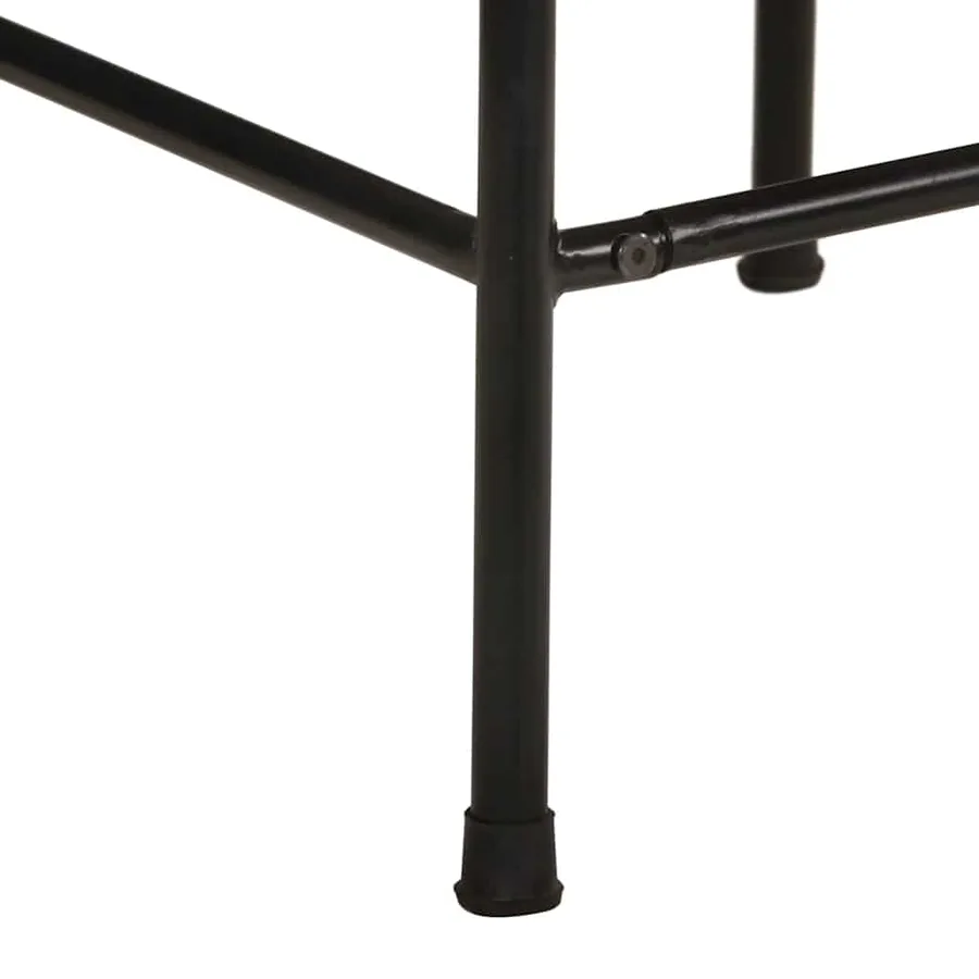Tabourets de bar lot de 4 bois massif manguier brut - 7
