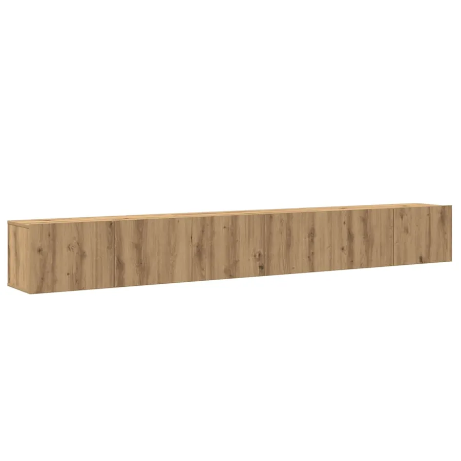 Ensemble de meuble TV mural 3 pcs chêne artisanal - 2