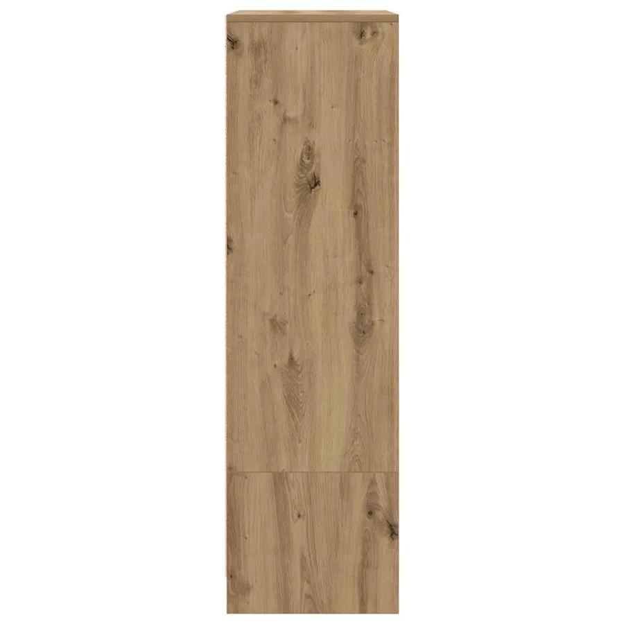 Armoire avec tiroir chêne artisanal 55,5x34x119,5 cm - 7
