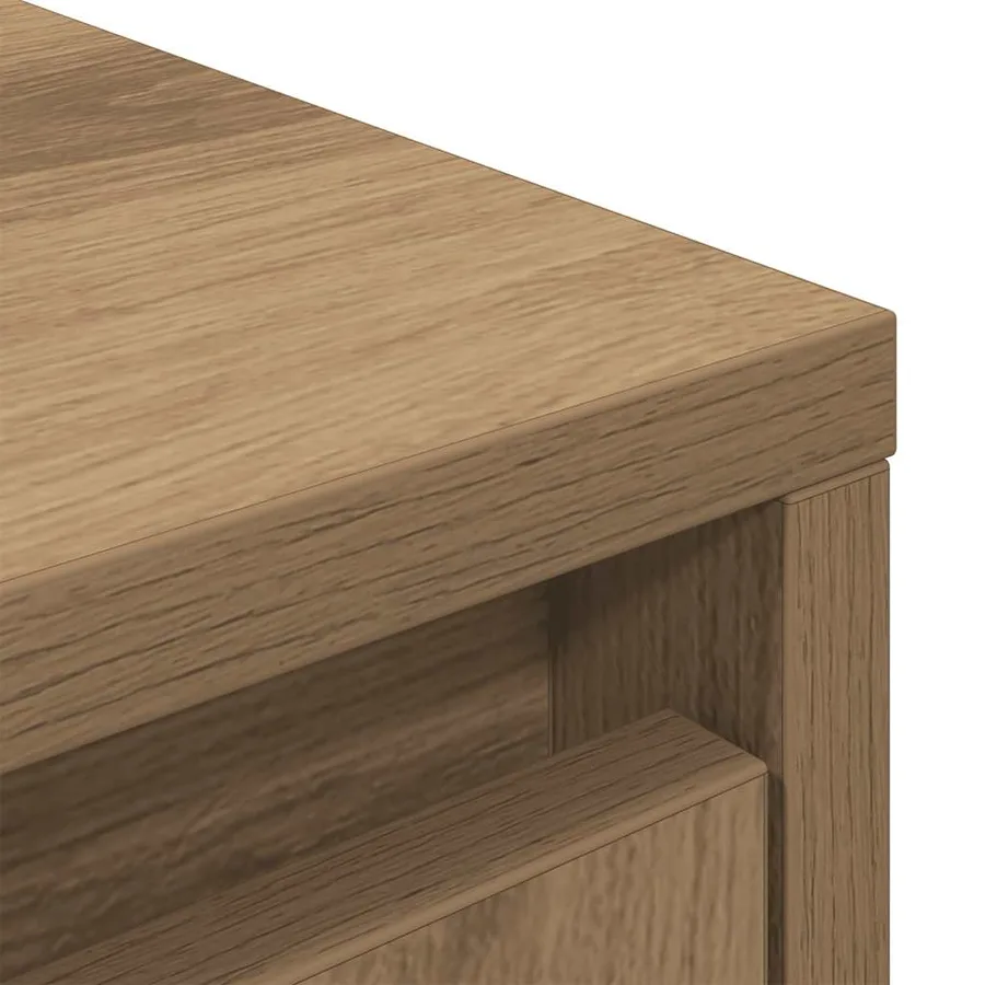 Armoire avec tiroir chêne artisanal 55,5x34x119,5 cm - 9