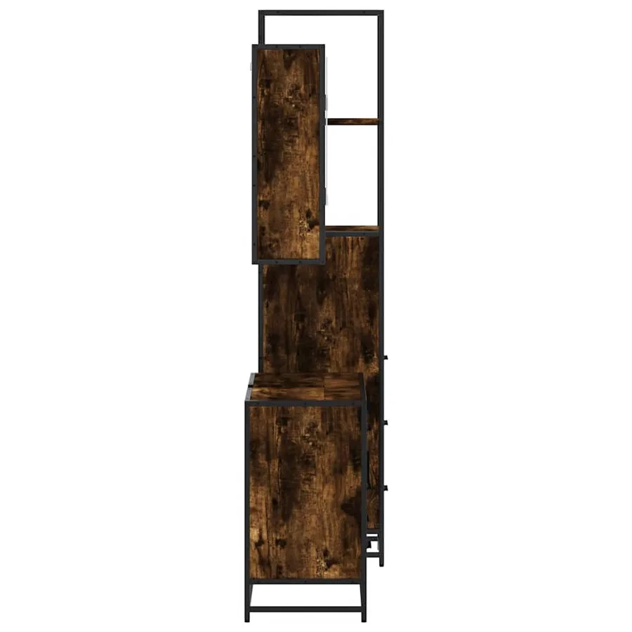 Ensemble de meubles de salle de bain 3 pcs Chêne fumé - 6