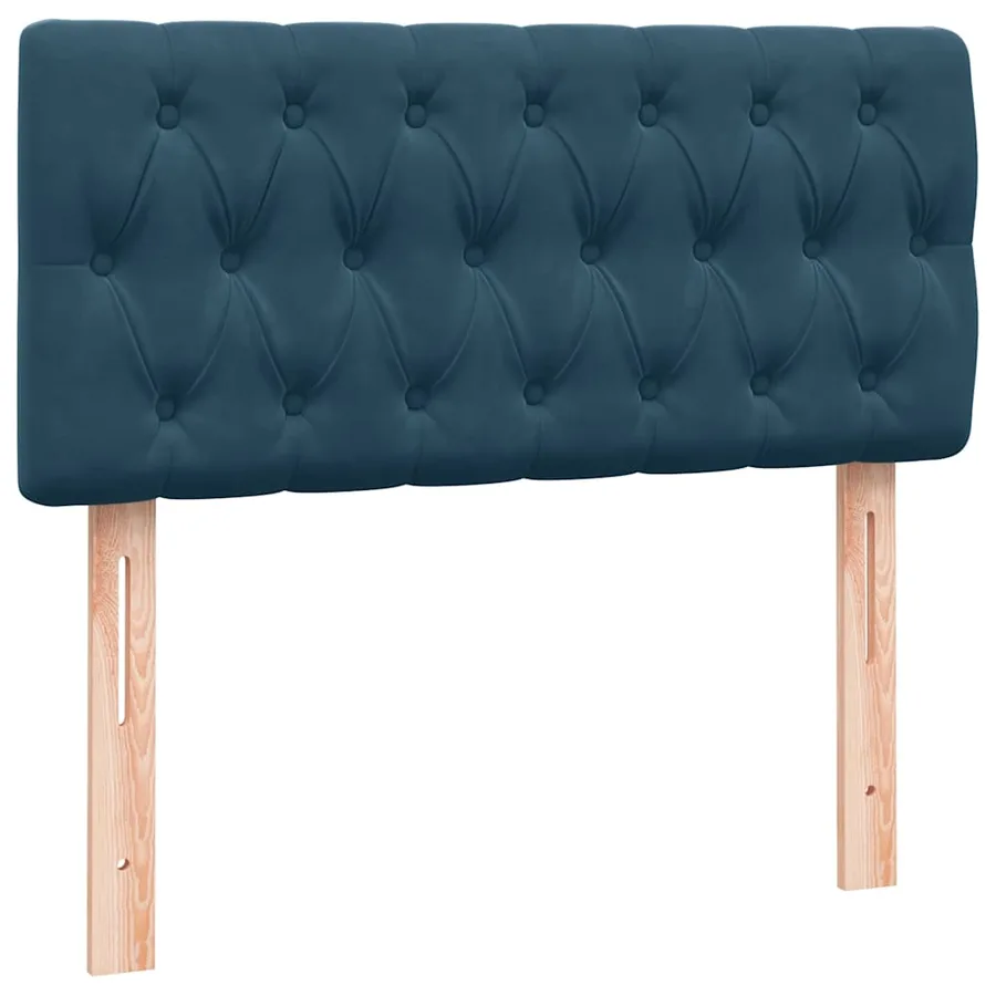 Sommier à lattes de lit et matelas bleu foncé 90x210 cm velours - 8