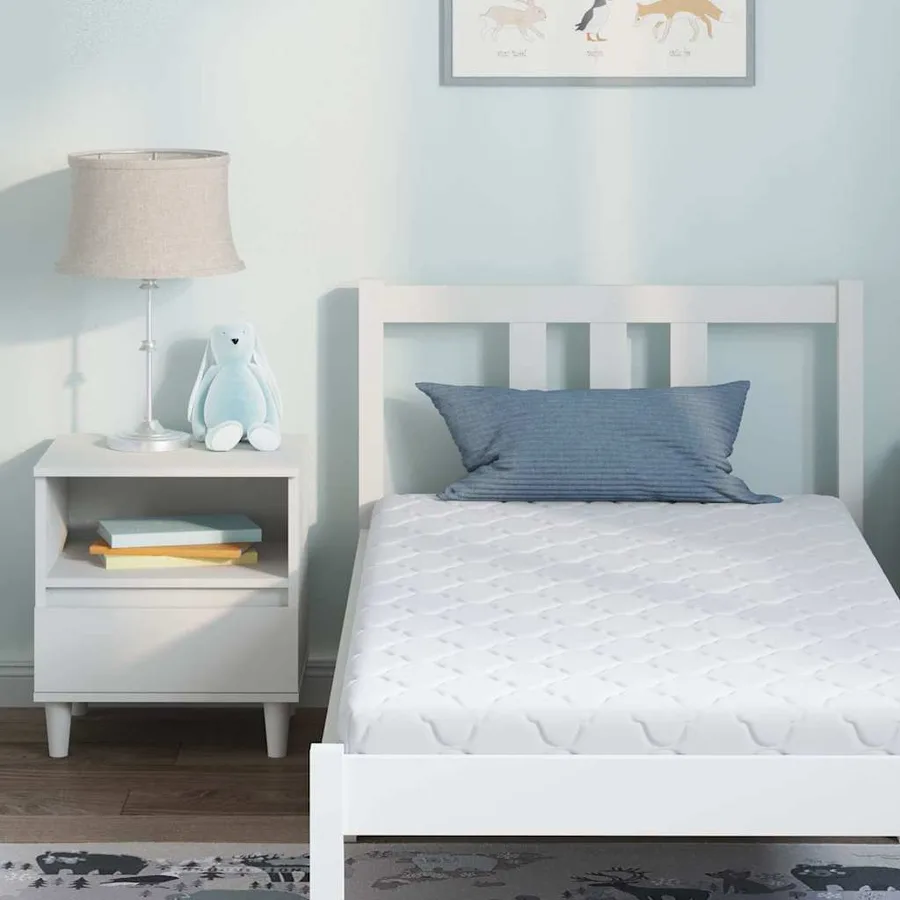 Matelas Blanc 80 x 160 cm Tissu jacquard - 7