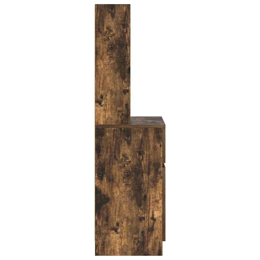 Table de chevet chêne fumé 39x35x125 cm bois d'ingénierie - 7