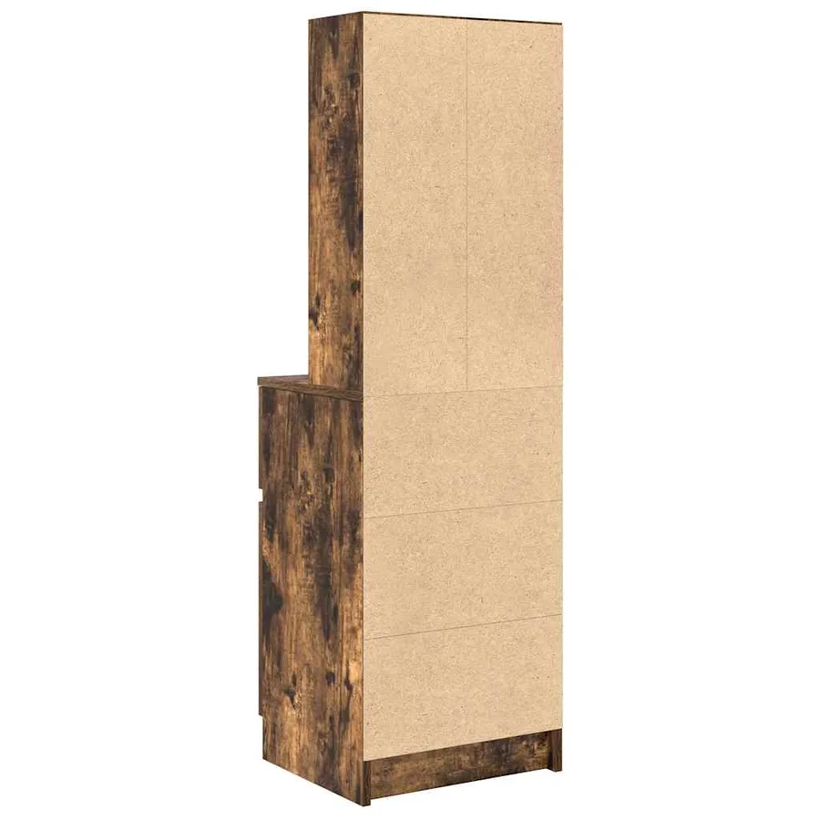 Table de chevet chêne fumé 39x35x125 cm bois d'ingénierie - 8