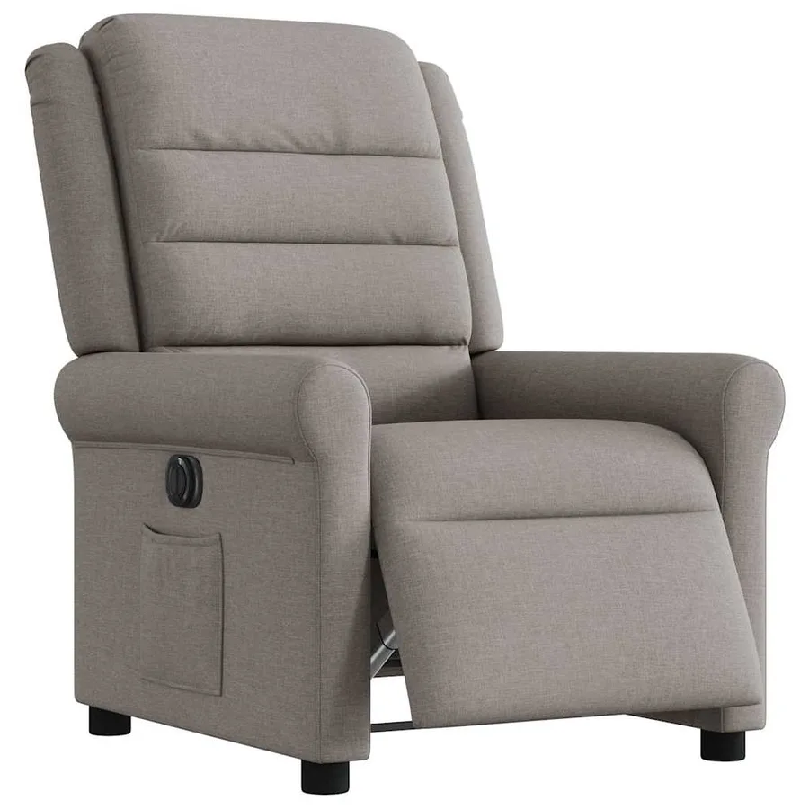 Fauteuil inclinable électrique Taupe Tissu - 2