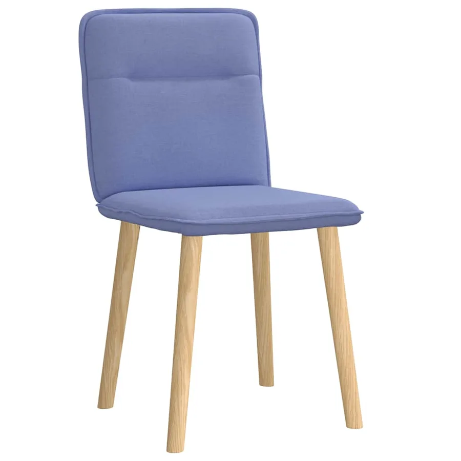 Chaises à manger lot de 2 bleu jean tissu - 3