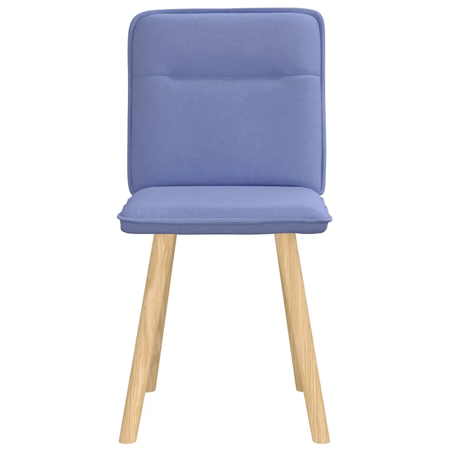 Chaises à manger lot de 2 bleu jean tissu - 4