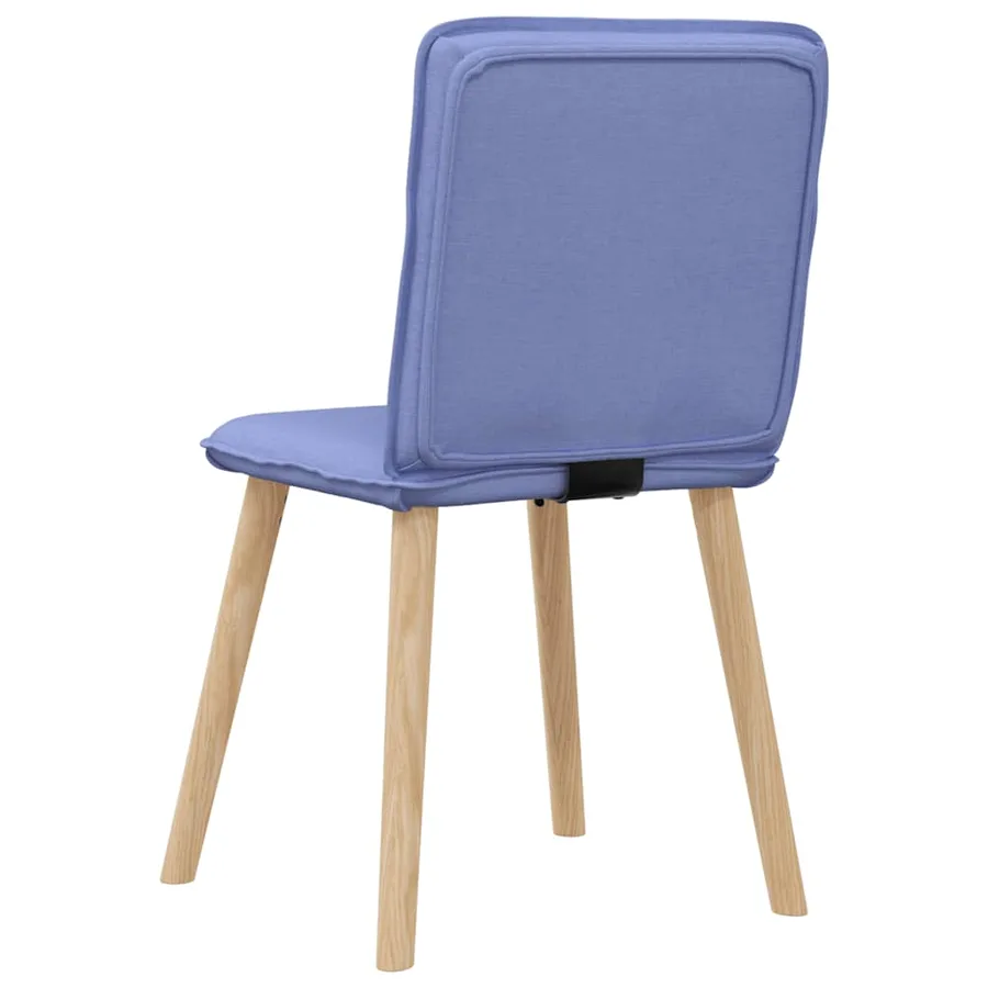 Chaises à manger lot de 2 bleu jean tissu - 6