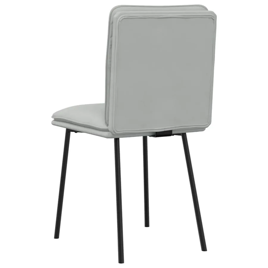 Chaises à manger lot de 2 Gris clair Velours - 6
