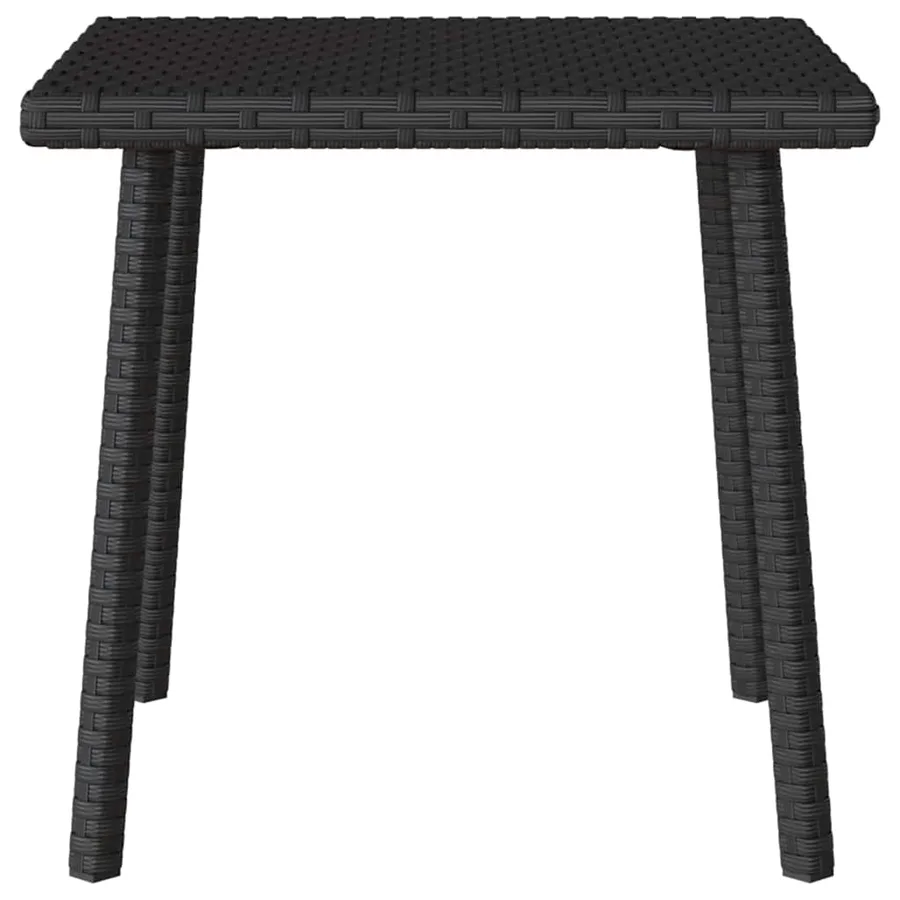 Table basse de jardin rectangulaire noir 40x40x37 cm rotin - 5