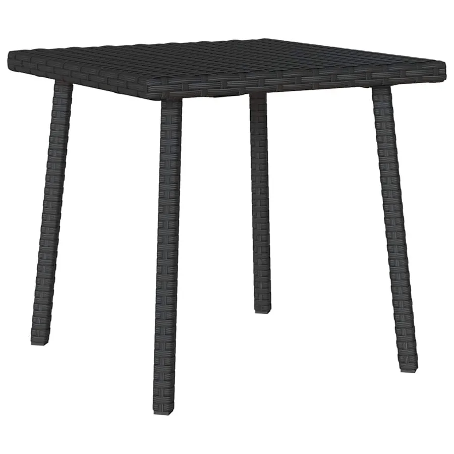 Table basse de jardin rectangulaire noir 40x40x37 cm rotin - 6