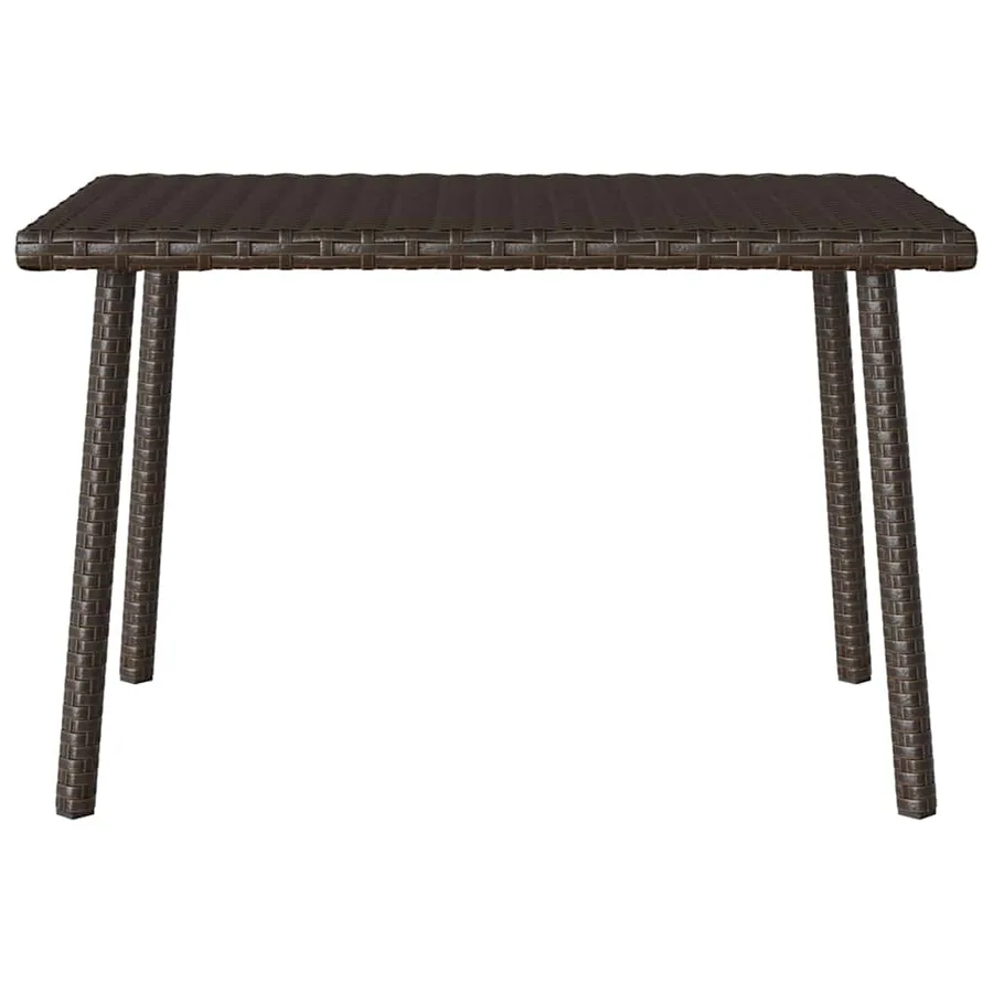 Table basse de jardin rectangulaire marron 60x40x37 cm rotin - 4
