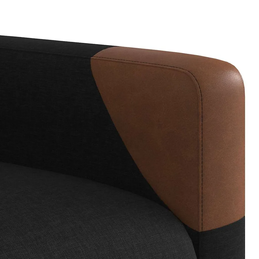 Fauteuil inclinable noir tissu - 11