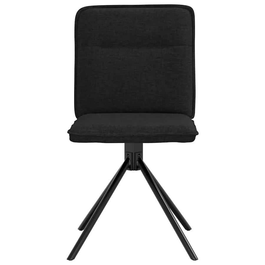 Chaises à manger lot de 4 noir tissu - 4